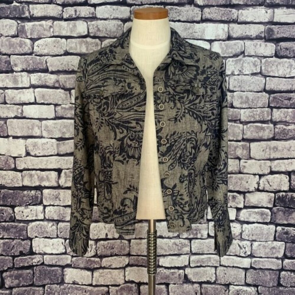 Chico's Button Down Jacket Size Medium - image 1